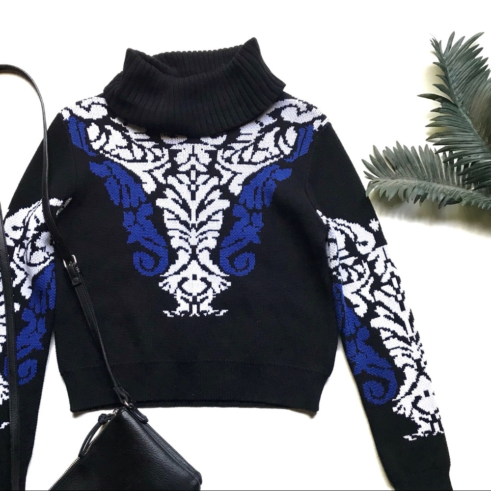 Gianni Bini Turtleneck Cropped Sweater Size Small